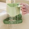 Household Suction Cup Sink Drain Basket Fruit Washing Filter Basket Kitchen Triangular Sink Strainer For Restaurant Food Waste