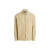 Polo Ss23 Solid Color Logo Embroidered Zip Shirt Men Shirts Khaki MNPOWOV16821631-260