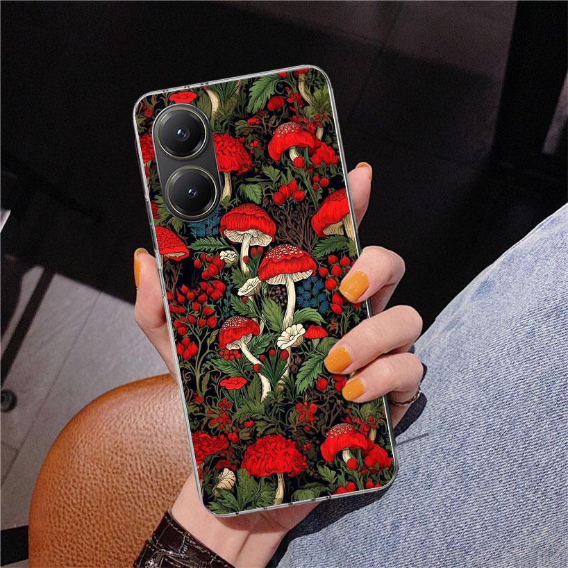 Colorful Mushroom Phnoe Case for Xiaomi Poco X5 X6 X7 Pro X4 Gt F7 Ultra M8 M7 Redmi 15C 15 13C 13 12C 12 Unique Cover Coque Poc
