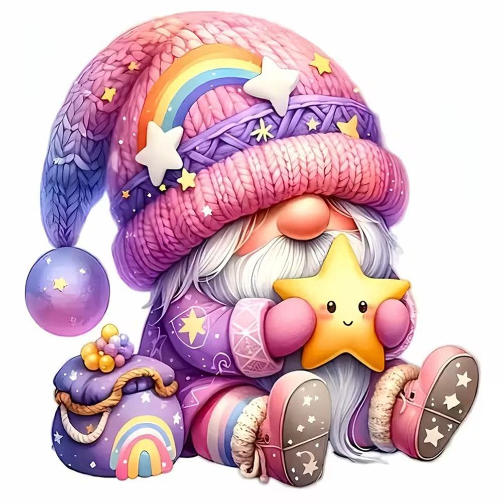 

QT2400#15cm Cute Dwarf Sticker Holding Stars Waterproof Car Decorative Decal, Suitable for Cars, Laptops, Bumpers, Glass Window Sticker 15cm-longest side