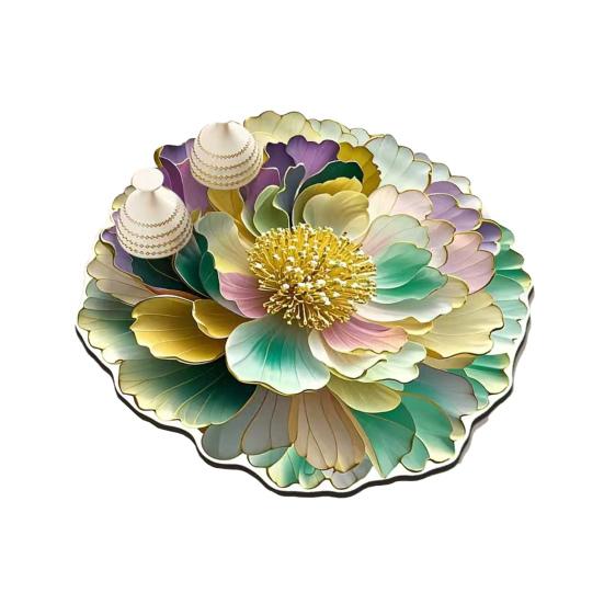 3D Flower Diatom Mud Soft Mat Absorbent Bar Counter Pad for Cups Kitchen Sink Quick-drying Wash Basin Tray Decorative Diatomite Coaster
