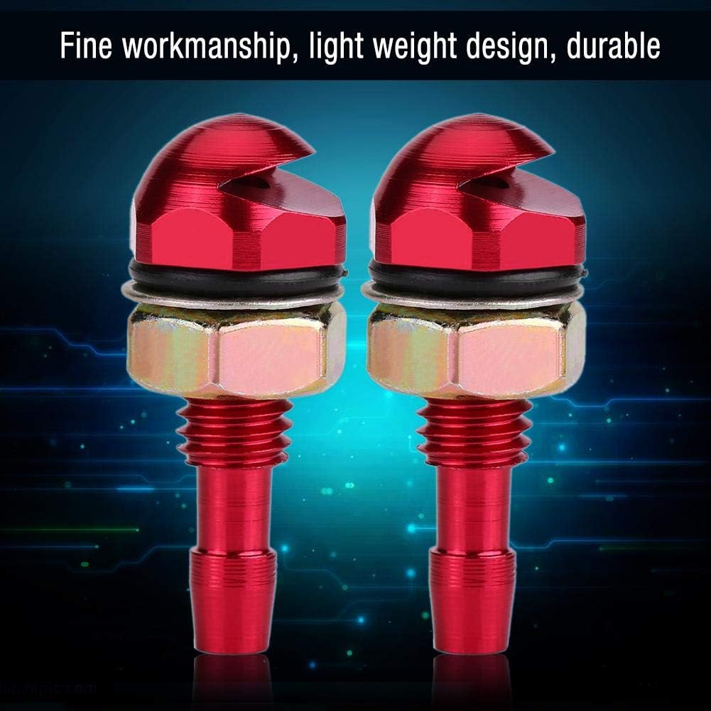 Windshield Sprayer Nozzles, 2pcs Universal Aluminum Alloy Car Auto Front Windshield Wiper Spray Jet Nozzle Replacement Kit(Red)