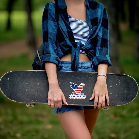 Patriotic Eagle Flag Stickers Charlie Kirk Freedom-Themed Decals for Car Laptop Skateboard Luggage Creative Patriotic Design Bumper Fridge Sticker