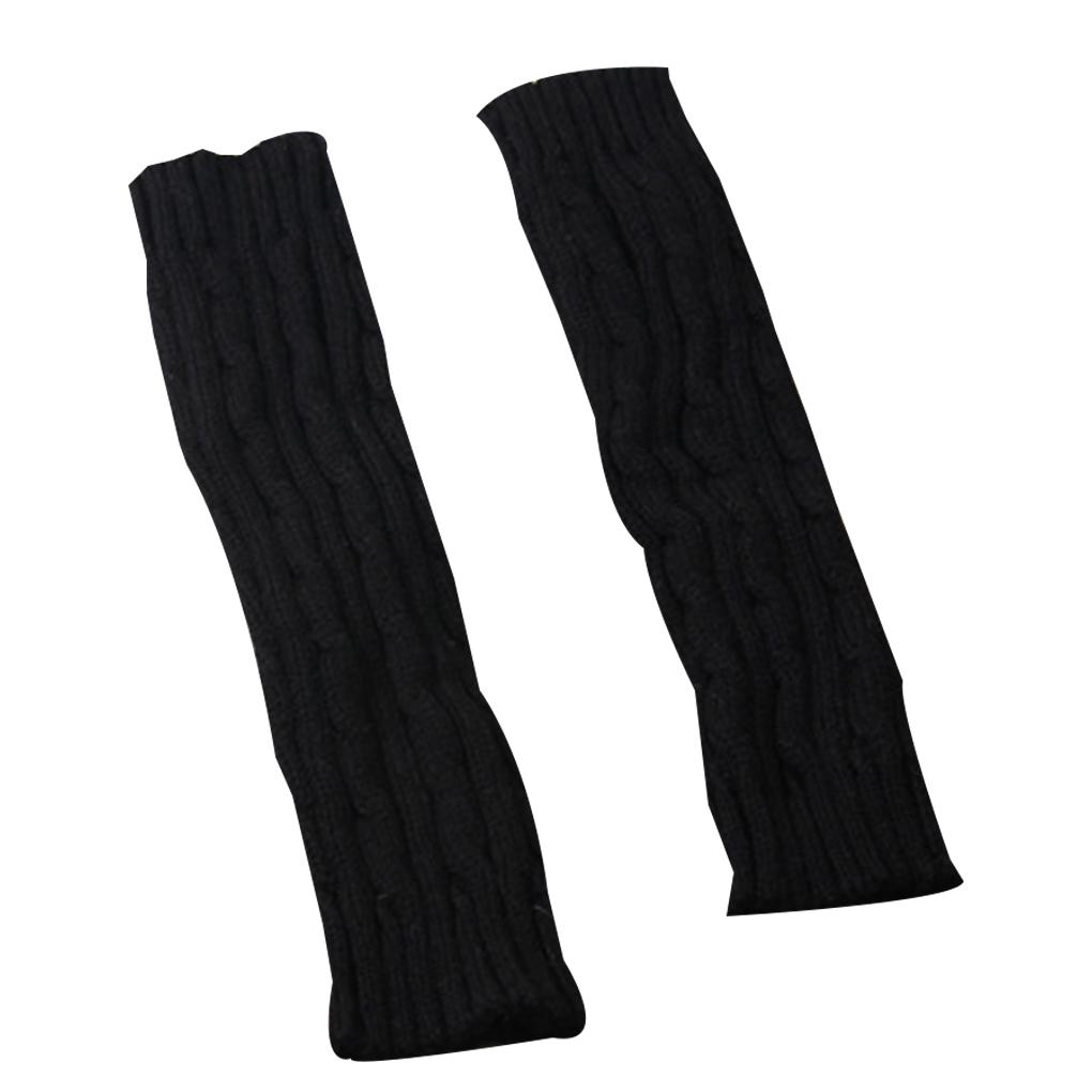 1 Pair Hot Winter Autumn Knit Arm Warmer Women Girls Long Winter Mittens Wrist Warmer Female Gloves