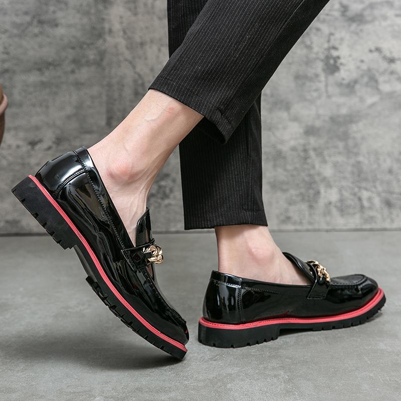 Fashion Leather for Men Business Shoes Point Toe Slip on Loafers for Men Luxury Party Wedding Men's Shoes Elegantes Club Shoes