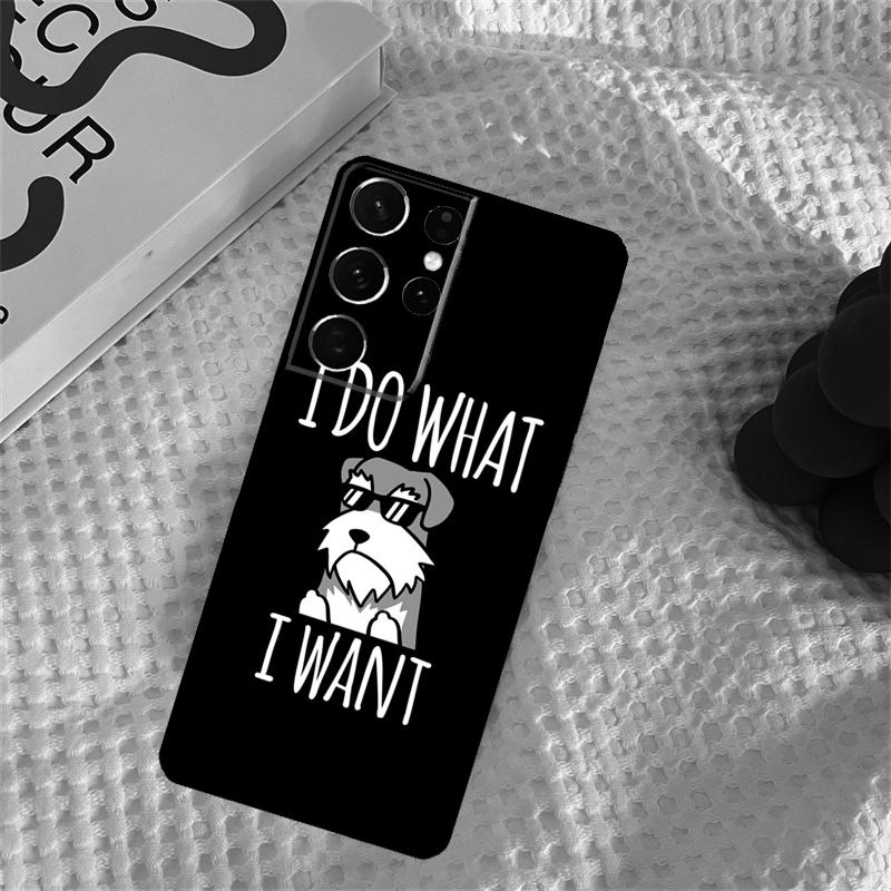 Cartoon Schnauzer Dog Phone Case For Samsung Galaxy S25 S24 Ultra S9 S10 S20 S22 S21 Plus S23 FE Portector Cover
