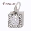 Fashion Square Small Pendants For Jewelry 18K Gold Plated Zircon Crystal Charm For Earrings,DIY Jewelry Making Supplies Findings