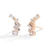 Retro Punk 925 Sterling Silver Irregular Geometric Stud Earrings - Cute, Fashionable Ear Cartilage Accessories