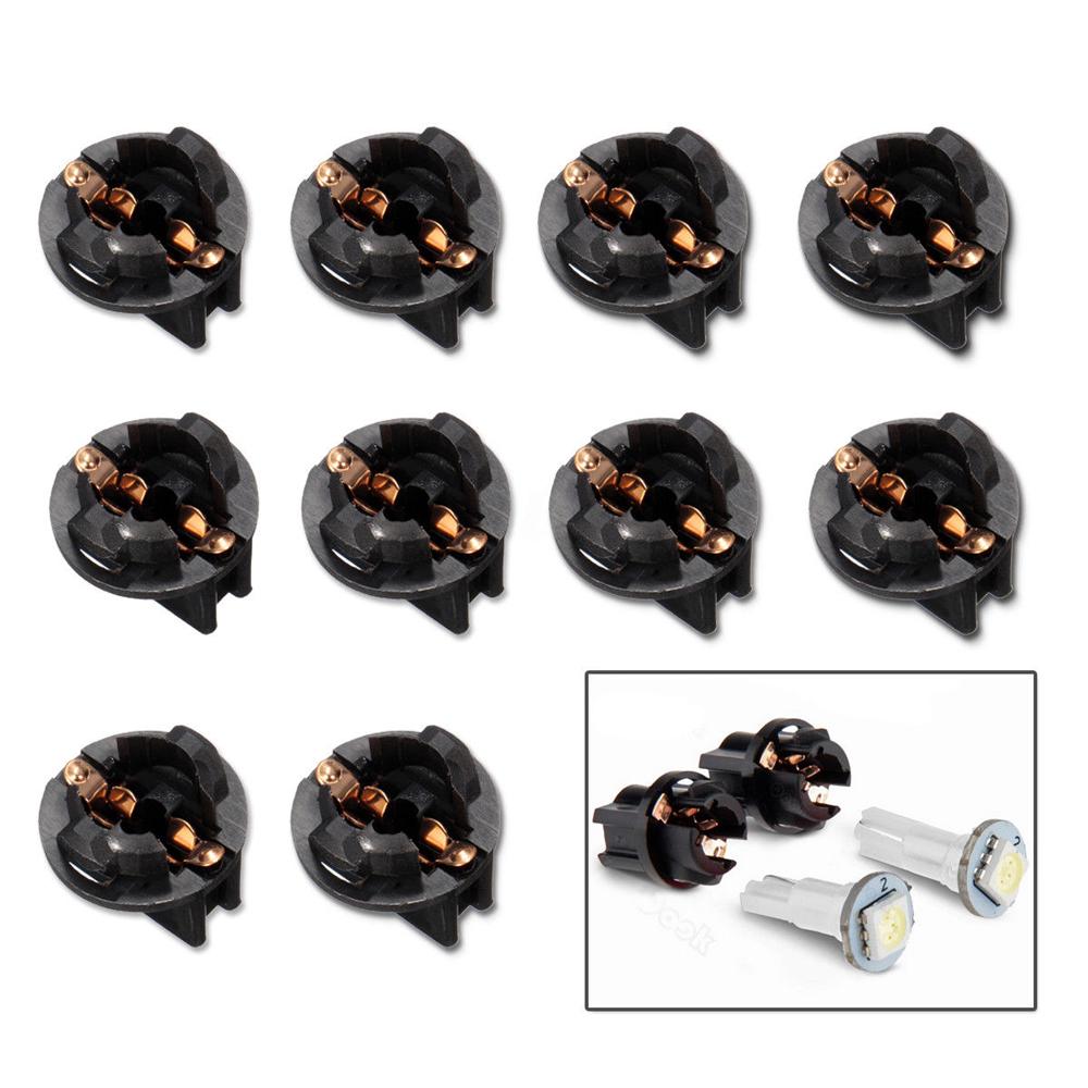 10pcs T10 W5W 194 Bulbs Holder Wedge trument Dash Light Base Twist Socket Lock trument Panel Cluster Replacement Socket