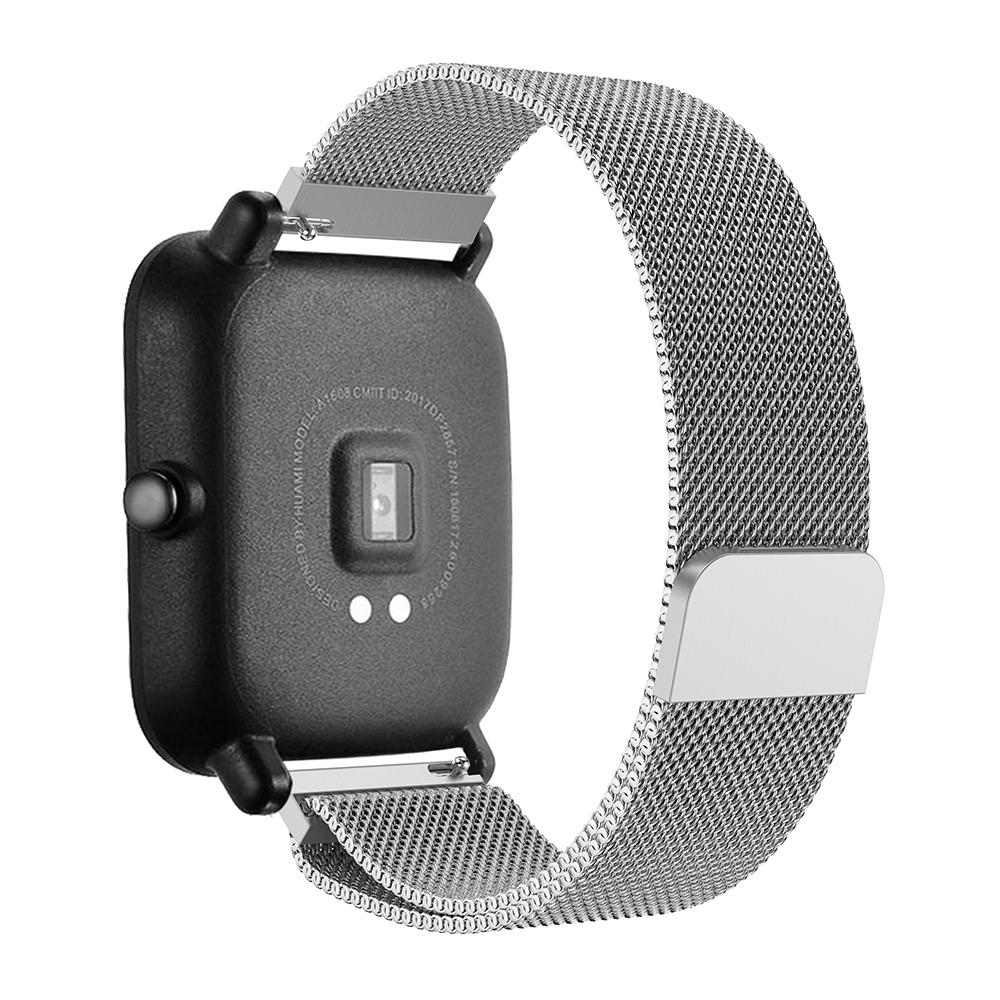 20mm Milanese Stainless Steel Fine Mesh Smart Bracelet Band for Samsung Galaxy Watch4 Classic 46mm 42mm/Watch4 44mm 40mm/Huami Watch Amazfit GTS