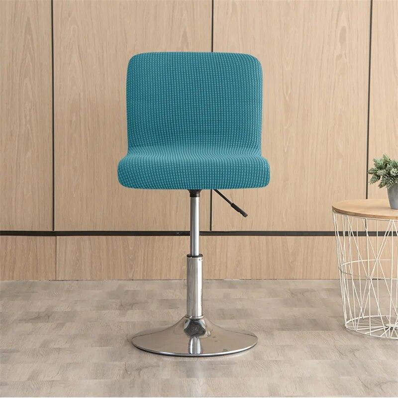 Solid Color Elastic Bar Stool Covers Polar Fleece Stretch Chair Stool Slipcovers Coffee Hotel Short Back Seat Chair Covers Home