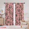 2pcs,2D plane printing Curtains Digital Printed Floral Whimsy Polyester Woven (without rod) Festive Ldeal for Living Room,