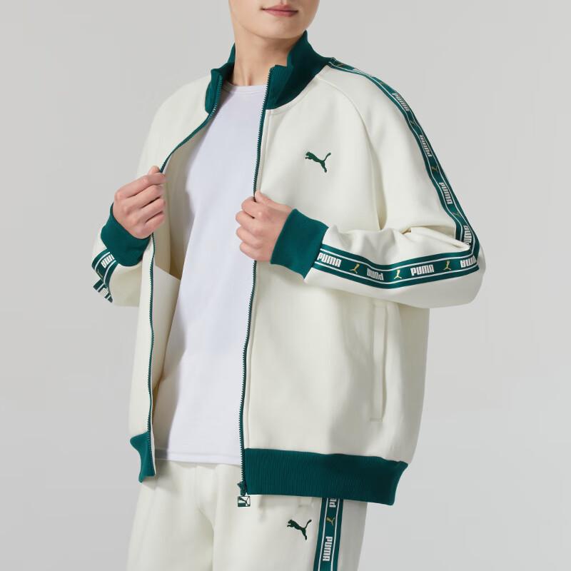 PUMA Future ARCHIVE Brand Logo Comfort Windproof Fashion Stand Collar Jacket Unisex Off-White