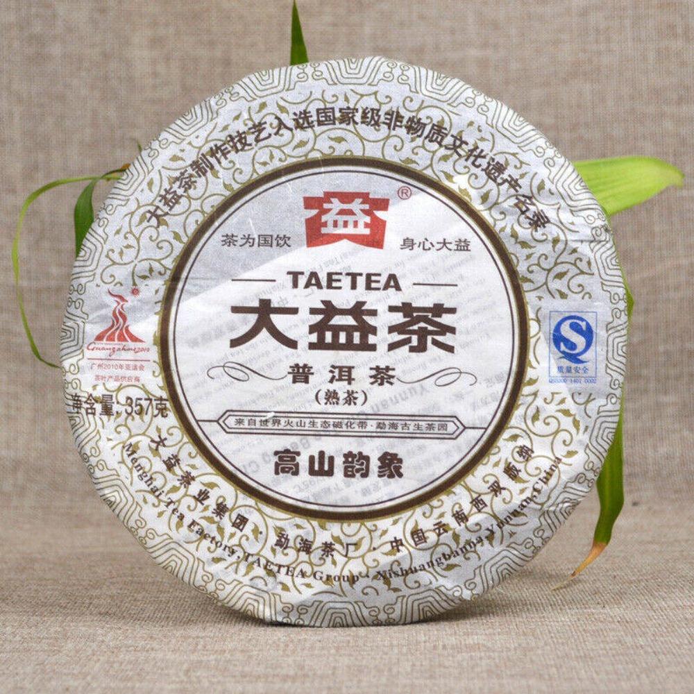 2010 Dayi Ripe Pu er Tea TAETEA Gao Shan Yun Xiang Batch 001 357g