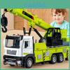 Alloy Inertia Crane Toy Model For Kids With Functional Doors And Rescue Scene Play