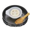 15Pcs Hard Anodized Camping Cookware Set for 4-5 People, Portable Outdoor Combo Kit with Pot, Frying Pan, 1.2L Kettle & Tableware, Black Handles