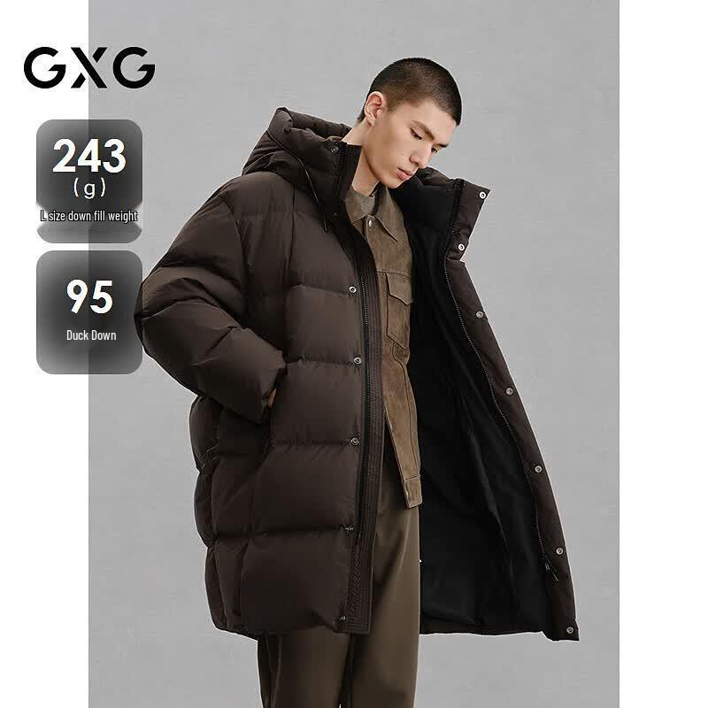 GXG Men s Hooded Long Down Jacket L