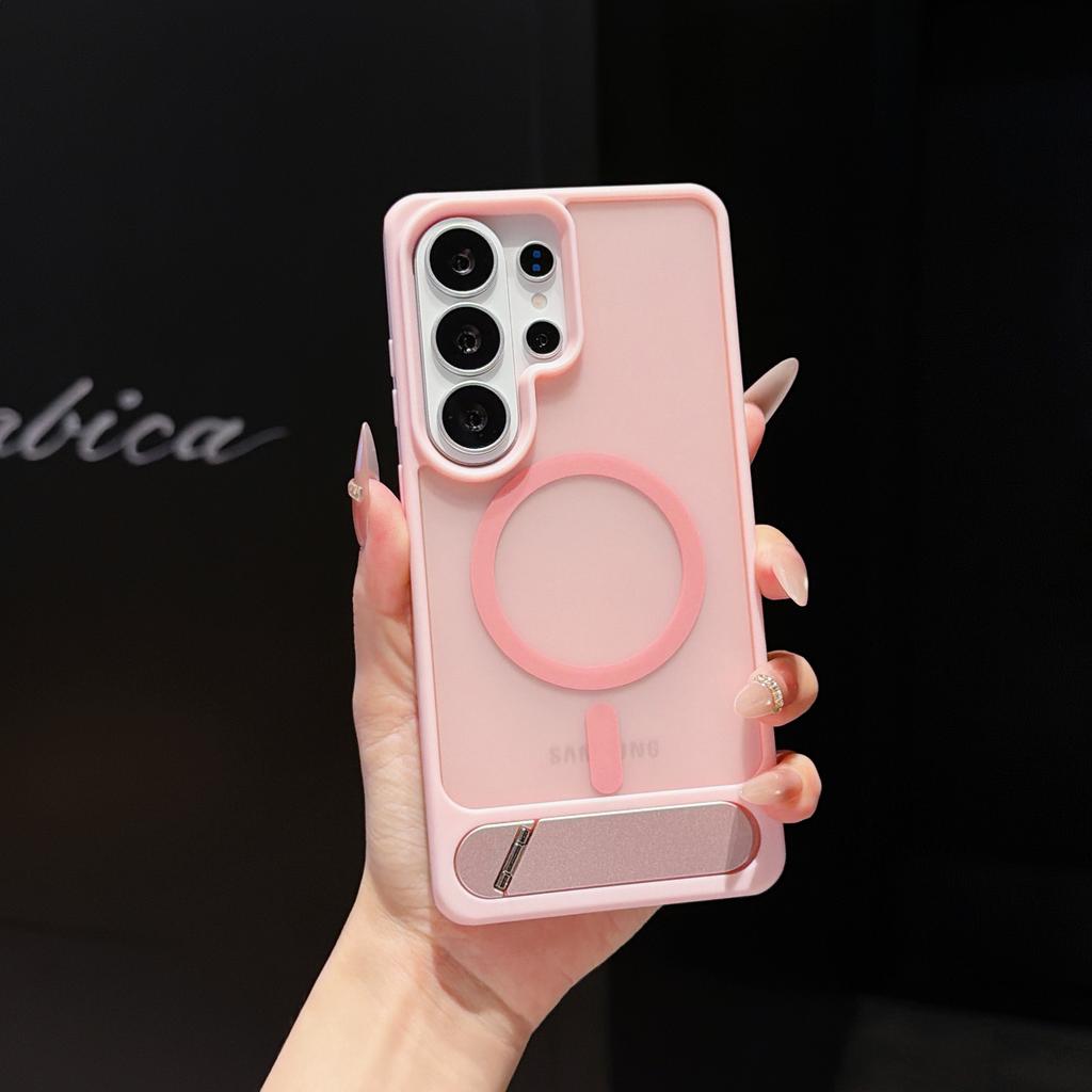 Skin Matte Magnetic Suction for Samsung S26UItra Integrated Bracket, Mobile Phone Case S25Ultra Premium Sense All-inclusive