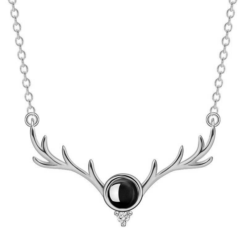

Simple Antler Necklace for Couples In The Same Style