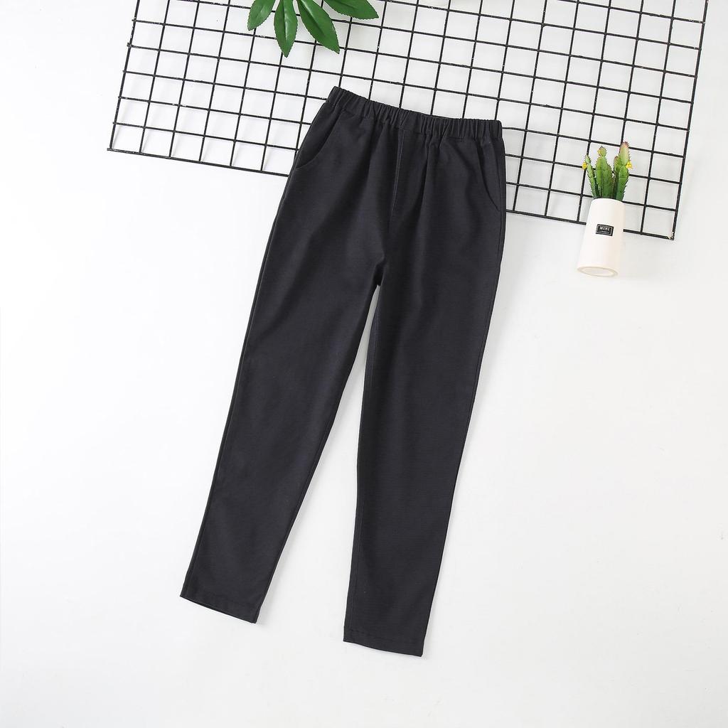Kids' Khaki and Navy Elastic Waist Western Uniform Pants for Boys and Girls