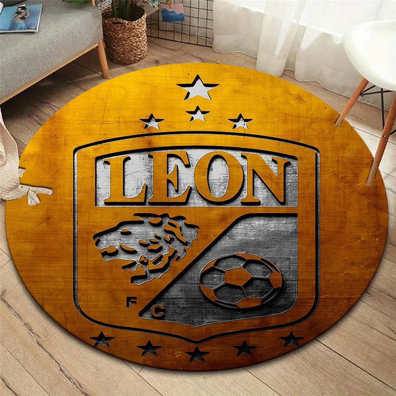 Club Leon Round Area Rug,Carpet Rug for Living Room Bedroom Sofa Playroom Decor,Non-slip Floor Mat