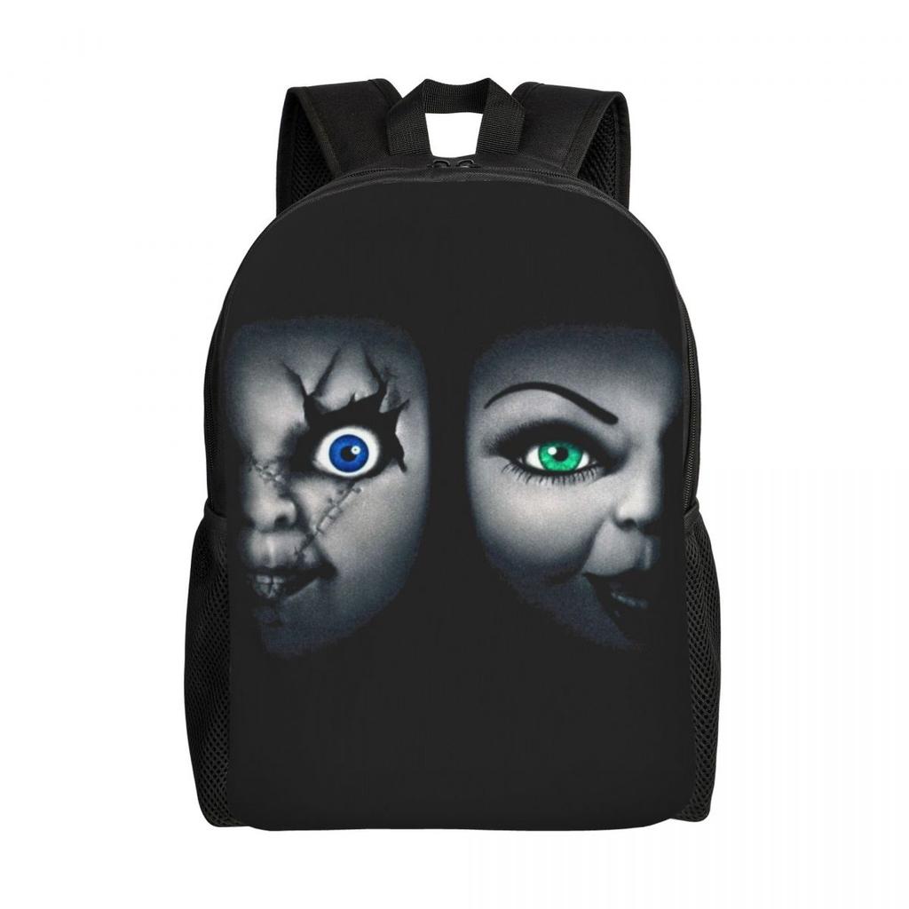 Bride Of Chucky Laptop Rucksack Herren Damen Mode Schultasche für Schüler Studenten Killerpuppe Chucky Taschen