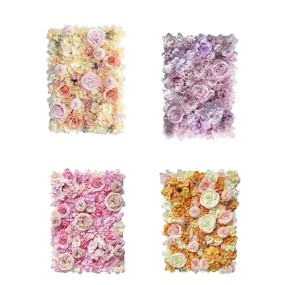 40*60cm Rose Peony Artificial Flower Wedding Supplies Hotel Decoration Wall Flower Birthday Party Festival Wall Decoration
