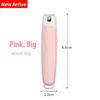 Creative Cute Stainless Steel Nail Clippers for Kids - Anti-Splash Diagonal Design Available in Pink Green Orange