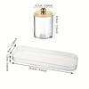 Klarer Q-Tip-Halter Badezimmer-Glas-Set mit Tablett Acryl-Aufbewahrungsorganizer Plastik-Apothekergläser Q-Tip-Spender Behälter mit Deckel