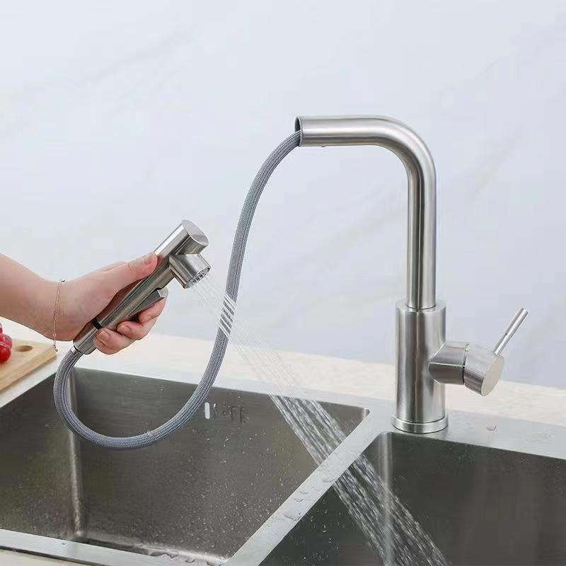 304 Edelstahl Ausziehbarer Spültischhahn