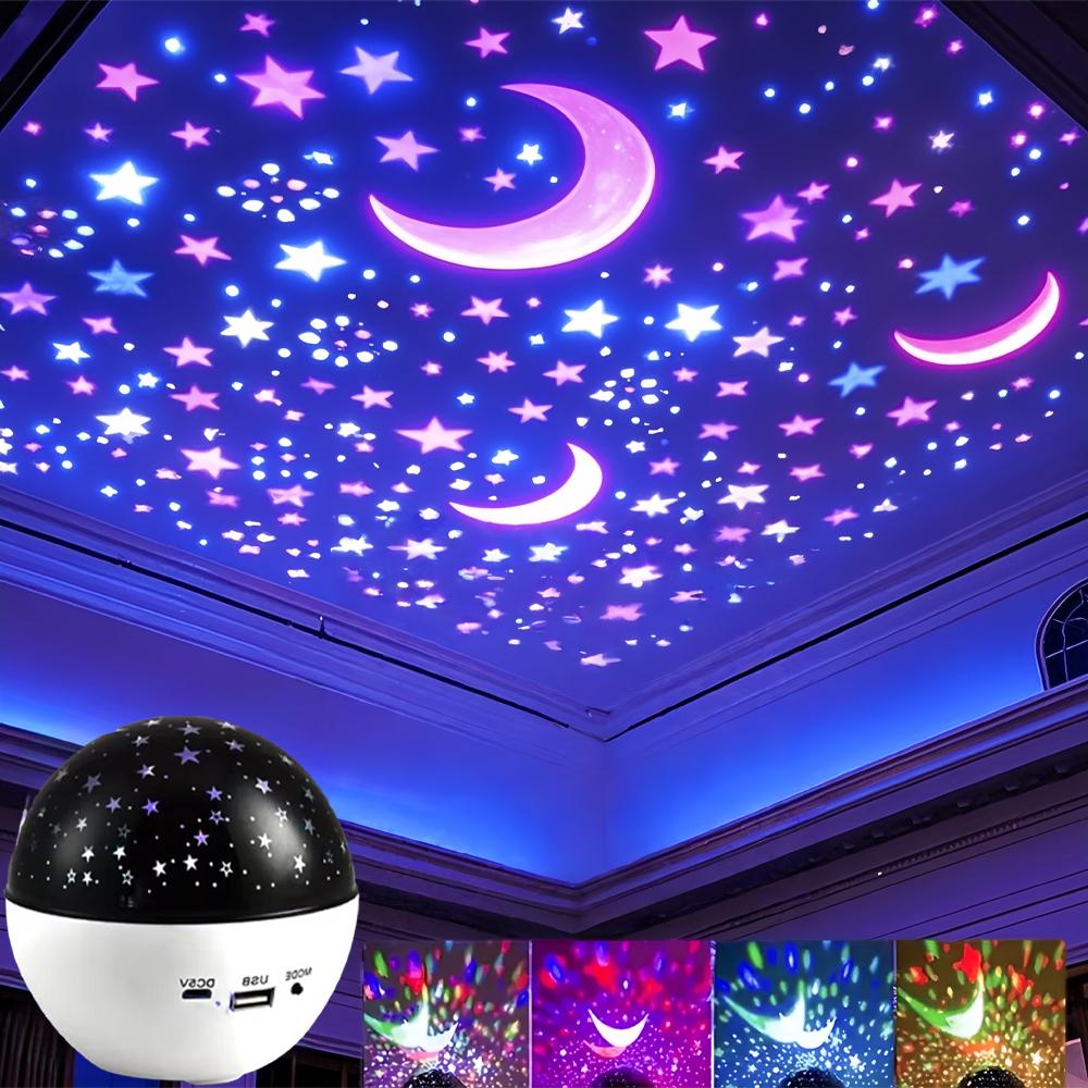 Rotating Galaxy Star Projector with Moon Light,USB Night Lamp Bluetooth Speaker for Nursery Kids Room Party Gift Room Decoration