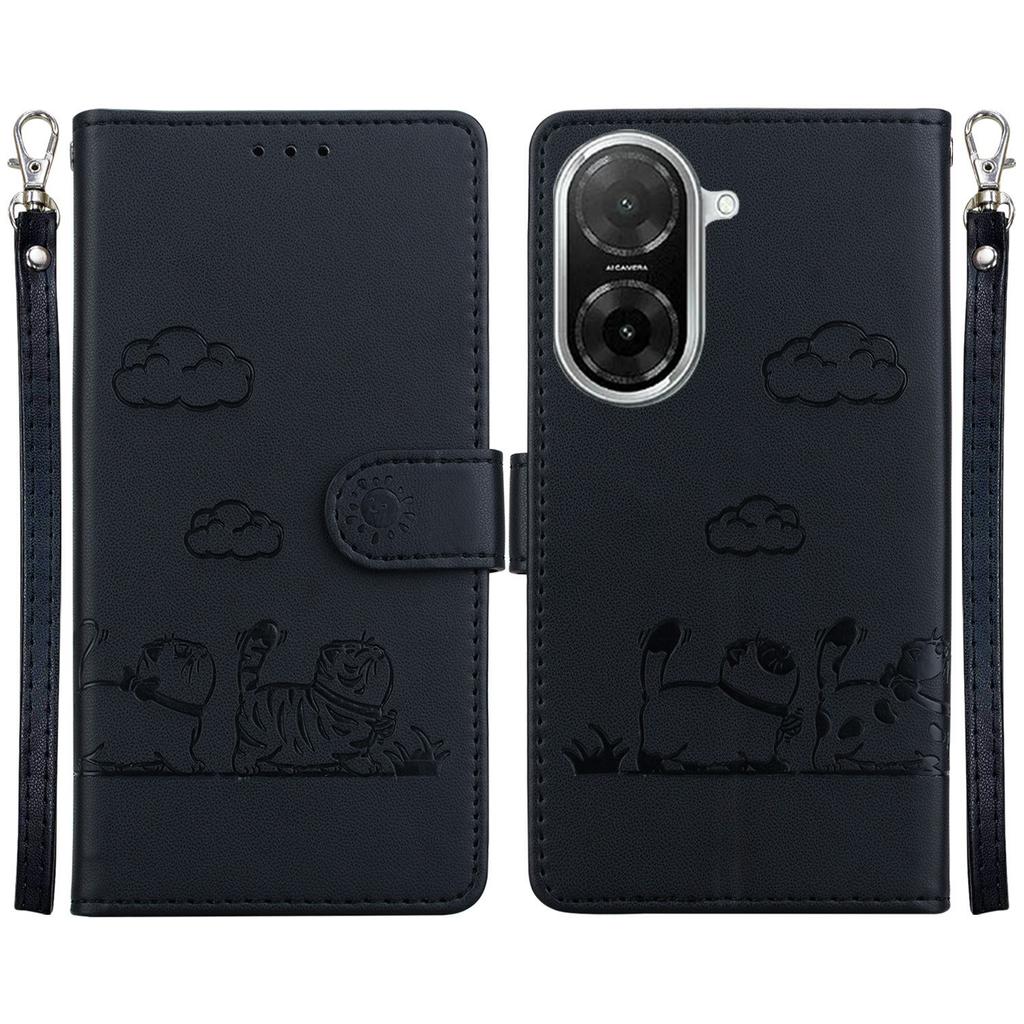 For Xiaomi Redmi A5 NFC (173.45mm) Case RFID Blocking Kitten Pattern TPU+PU Leather Phone Cover
