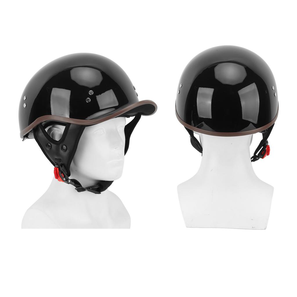 Motorrad Halbhelm mit Sonnenblende ABS Hygroskopisch Stromlinienförmig Outdoor Halbgesichtshelm für Männer