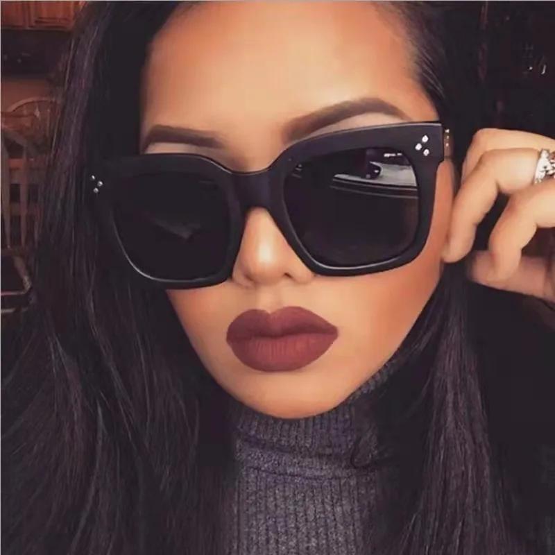 Brand Designer Square Sunglasses Women Retro Big Frame Shades Female Sun Glasses Fashion Vintage Gradient