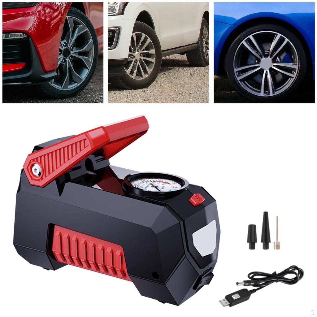Auto Tire Pump 12V DC Car Air for Motorcycles Basketball Ball