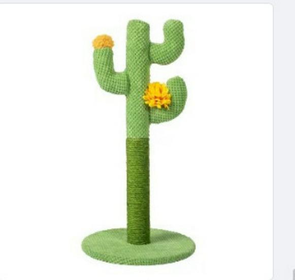 Cactus Cat Climbing Tree and Scratcher with Sisal Posts and Bed