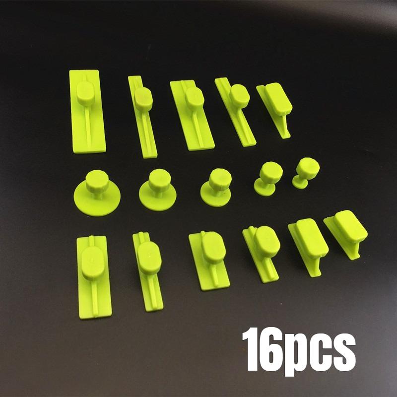 

16pcs Paintless Car Body Dent Removal Pulling Tabs Compatible With T Slide Hammer Metal Surface Automobile Dent Repair Tools 16pcs