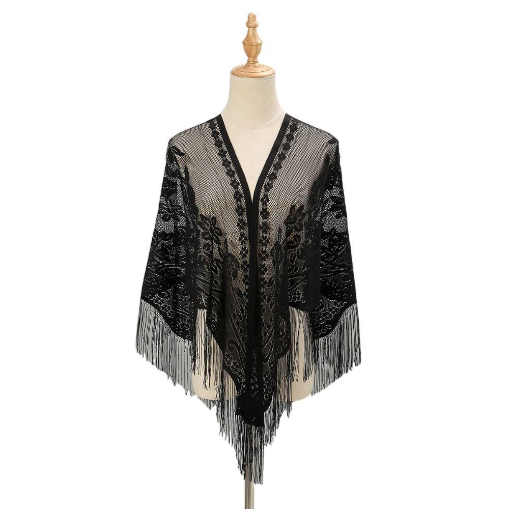 Multicolored Women Shawl With Tassel Tulle Shawl Wedding Accessories Fashion Scarf  Women