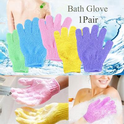 Rubbing Exfoliating Scrubbing Skin Moisturizing Shower Brush Wash Cloth Bath Gloves Body Cleaner