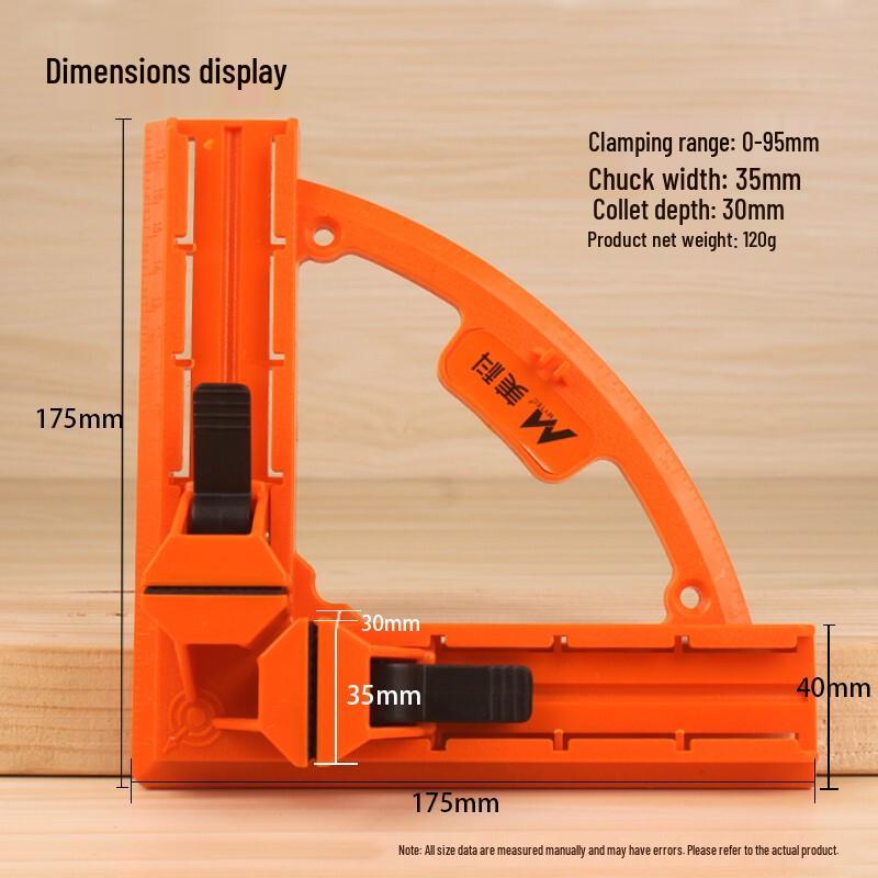 Kątownik Stolarski i Spawalniczy 90° z Jednym Uchwytem