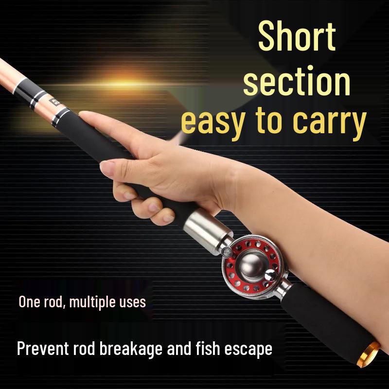 Zhongtong Ultraleichte 28-Ton Angelrute: Integrierter Rollenhalter & Innenverkabelung, Kurzer Abschnitt, Harte Handrute