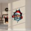 Christmas Wall Stickers Removable Santa Claus Wall Decal Holiday Decor for Home and Living Spaces
