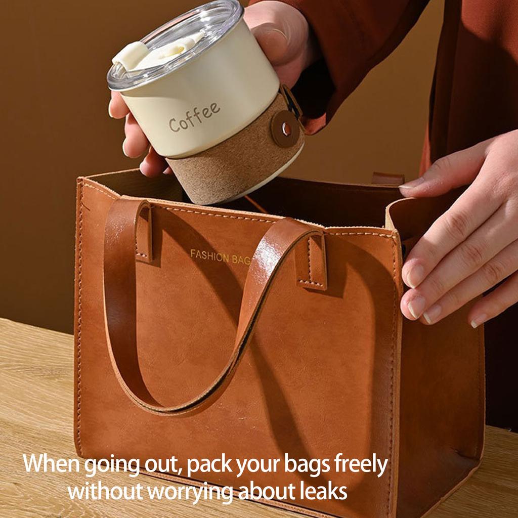 304 Stainless Steels Vacuum Insulating Coffee Cup Portable Leakproof Lid Dishwasher Safe Travel Mug For Commuters