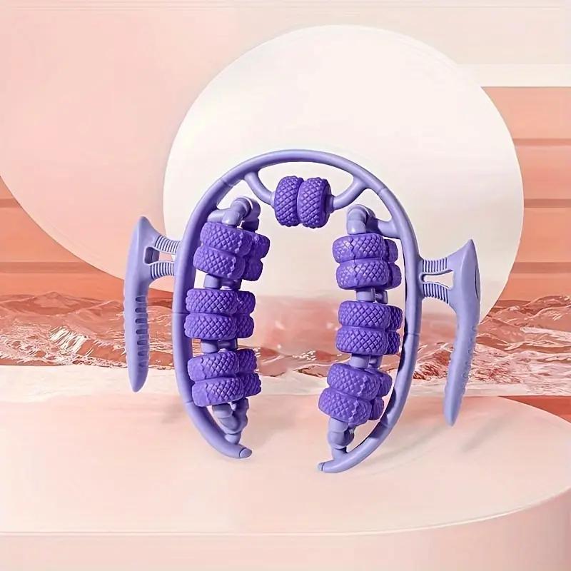 

Колесо кольцевой зажим для ног Массажер Расслабляющий Пластиковый ролик для ног Тренажер для мышц Йога Меридиан Массажер кольцевой зажим для ног 1PCS