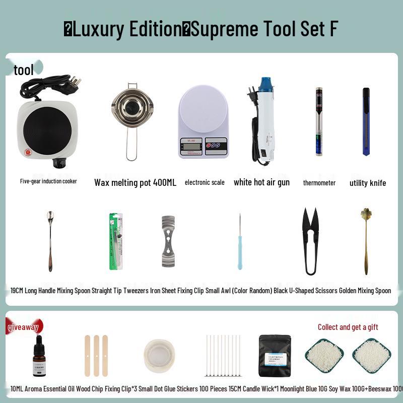 Aroma-Kerzen-DIY-Set: Wachsschmelztiegel & Heizofen für selbstgemachte Kerzen