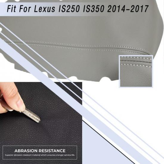 Best Leather Center Console Lid Armrest Cover Trim For Lexus IS250 350 14-17Grey