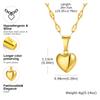 Vnox Sweet Romantic Heart Pendant Necklace Stainless Steel Lip Chain Adjustable Women Choker Female Jewelry Mother's Day Gift
