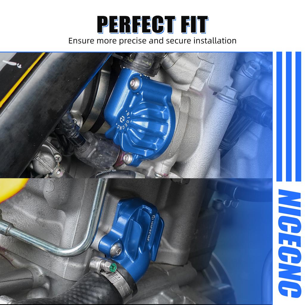 NICECNC ATV Water Pump Inlet Outlet Cover Kit For Yamaha Raptor 700 2006-2024 Raptor 700R 2009 2011-2024 Faster Cooling Set