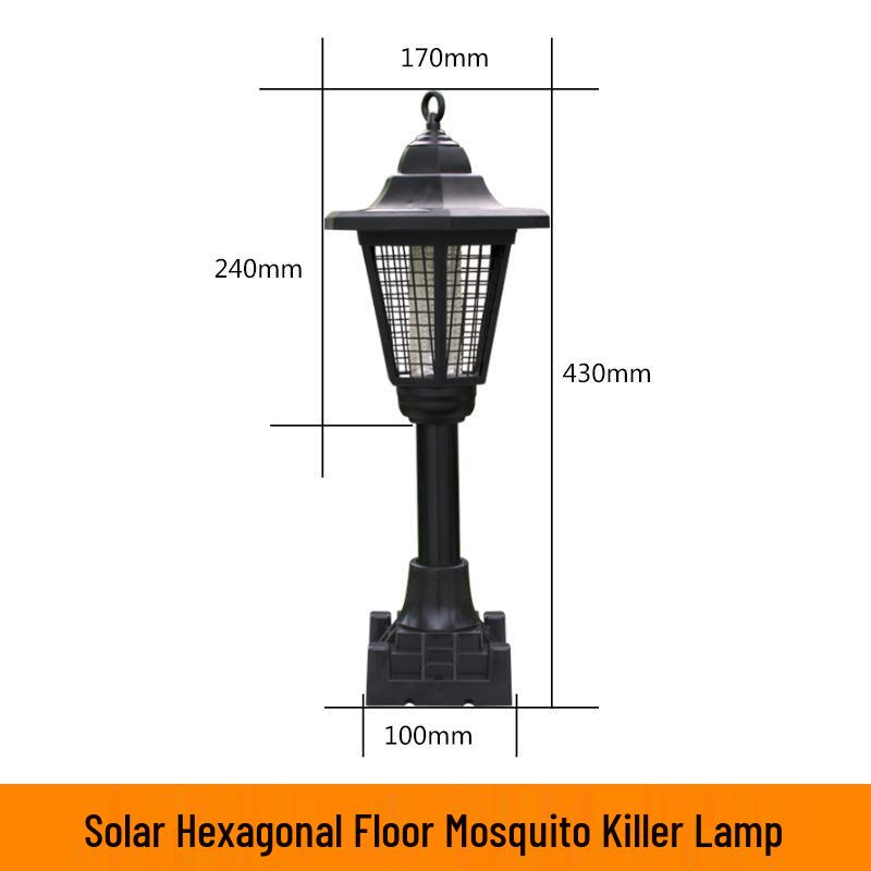 Outdoor Solar-Powered Mosquito Killer Lamp with Waterproof Electric Shock Repellent and Balcony Lighting