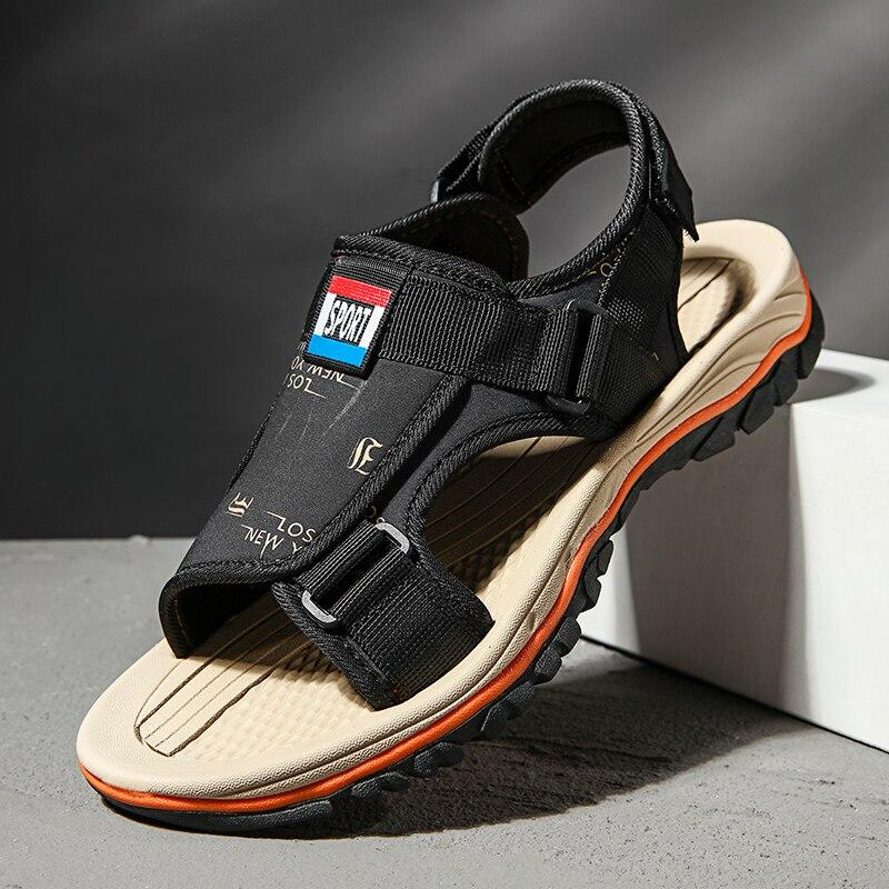 Tamaño grande 38-47 Sandalias casuales al aire libre para hombre Zapatos de vadeo Negro Tamaño grande 38-47 Sandalias casuales al aire libre para hombre Zapatos de vadeo Negro